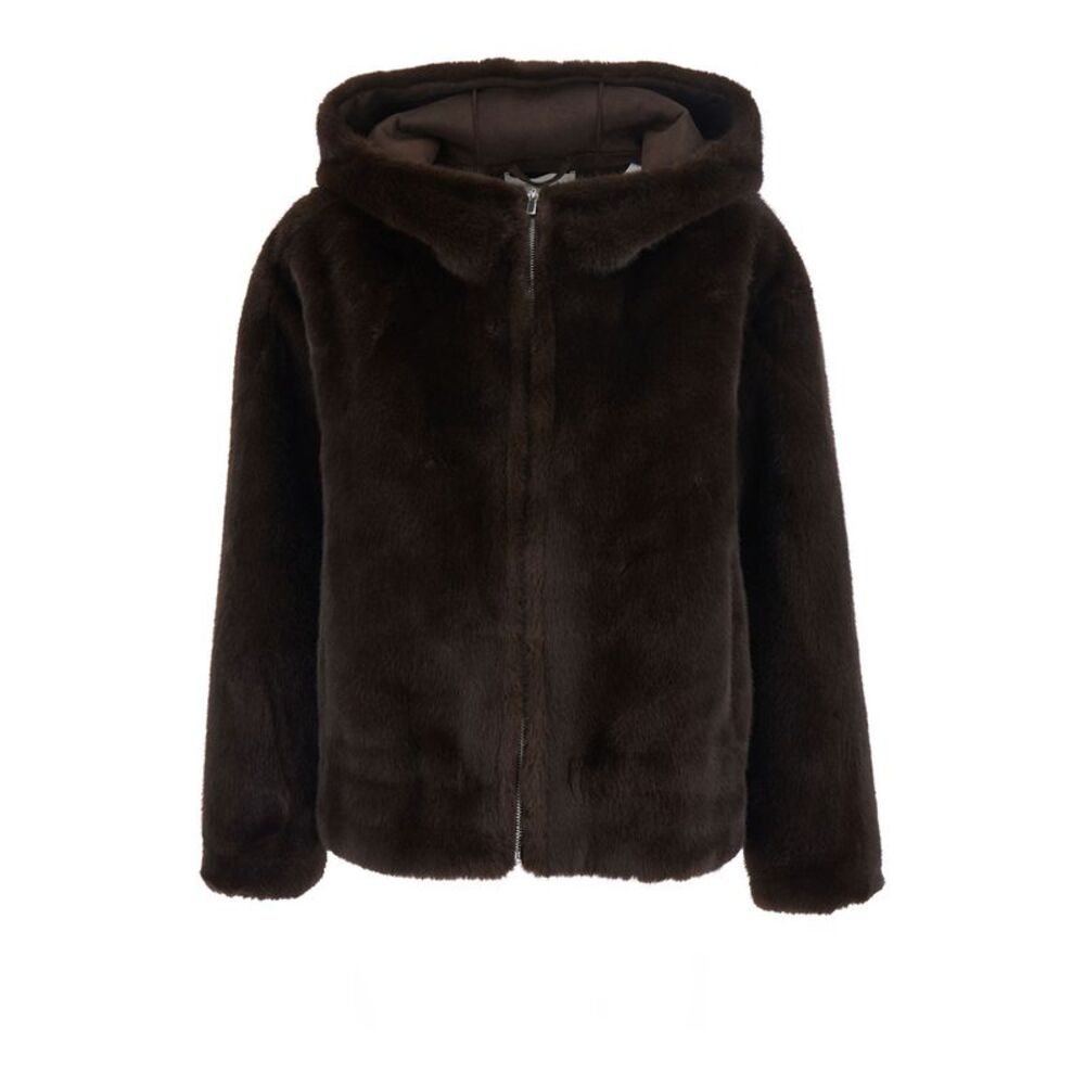 Ba&Sh Women Pandy Coat With Shirt Collar And Brown Pockets For Women